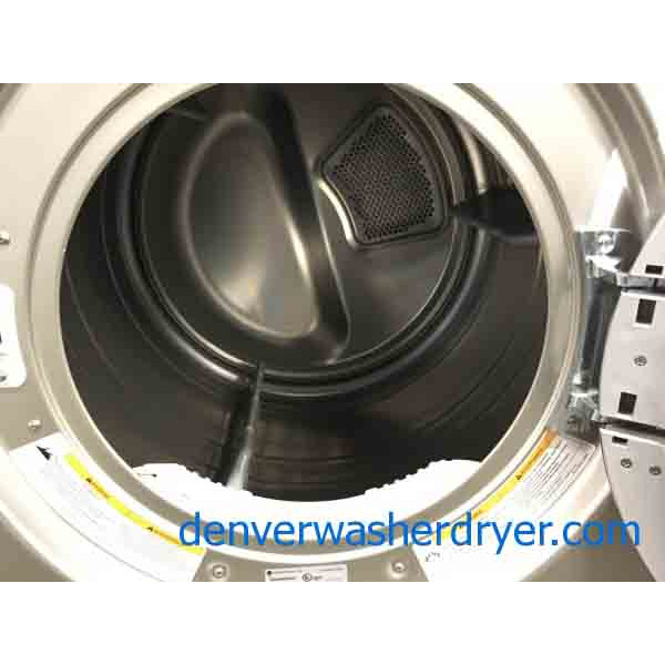 Silver LG Tromm Front Load Washer Dryer Set!