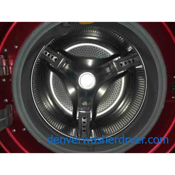 Beautiful Red LG Steam Washer