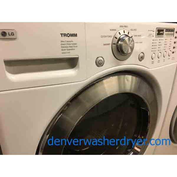 *GAS* LG Tromm Front Load Stackable Washer and Dryer!