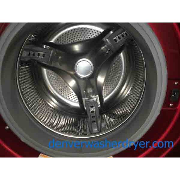 Cherry Red LG Washer/Dryer Set on Pedestals!