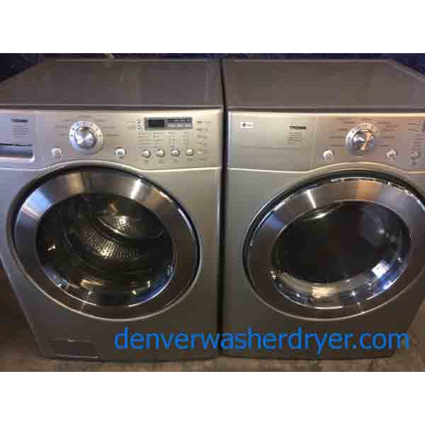 Immaculate Silver LG Tromm Washer Dryer Set!