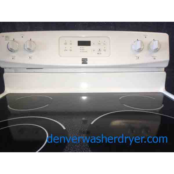 White Glass-top Stove