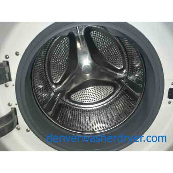 HE White LG Front-loading Washer and Dryer