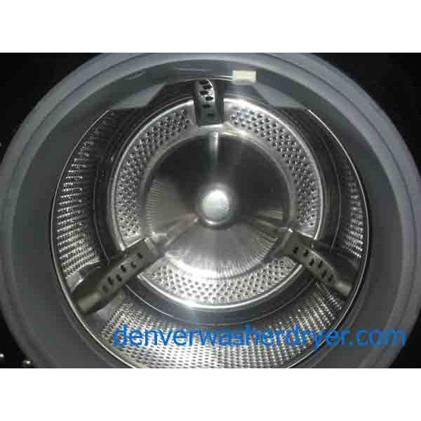 Beautiful Black LG Tromm High Efficiency Stackable Front-Load Laundry Set