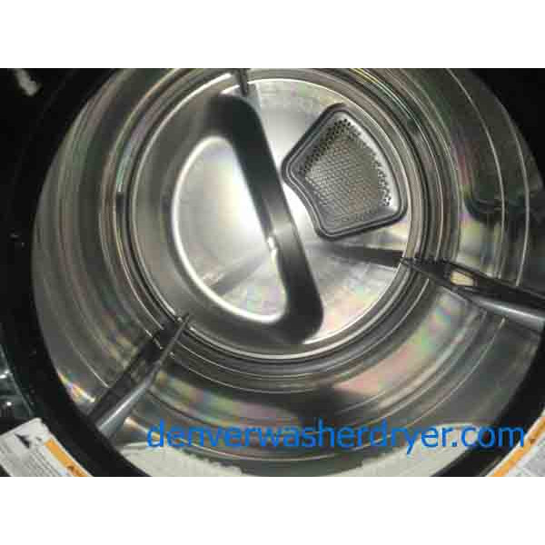 Beautiful Black LG Tromm High Efficiency Stackable Front-Load Laundry Set