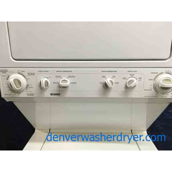Full-Size 27″ Kenmore Stacker, 220V, Washer/Dryer Combo!