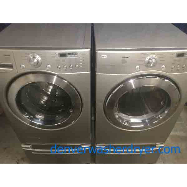 Magnificent LG FrontLoad Set on Pedestals! 2904 Denver Washer Dryer