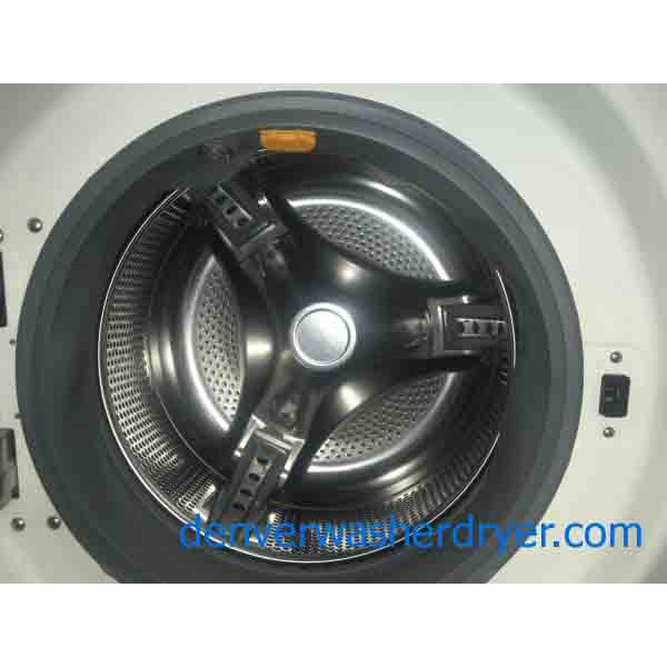 White LG Stackable Front Load Washer and Dryer