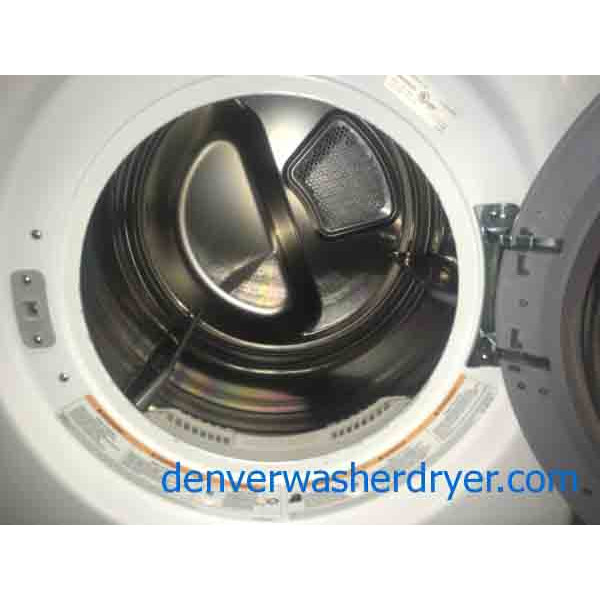 White LG Stackable Front Load Washer and Dryer 2920 Denver Washer