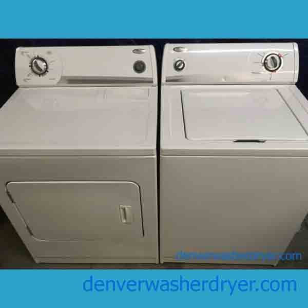 Matching Whirlpool Super Capacity Washer and Dryer, Heavy-Duty With Kenmore Oven 3055