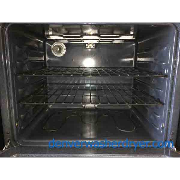 Black and Stainless Coil Top GE Stove, 1Year Warranty! 3082 Denver Washer Dryer