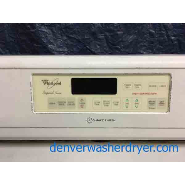 White *GAS* Whirlpool Range, Self-Cleaning, 1-Year Warranty!