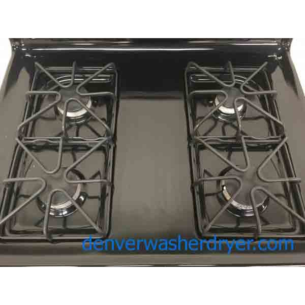 Black *GAS* Stove, GE, Self Cleaning, 30", 1Year Warranty 3084 Denver Washer Dryer