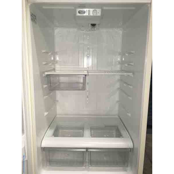 Almond GE Refrigerator, 18 cu ft, 1-Year Warranty