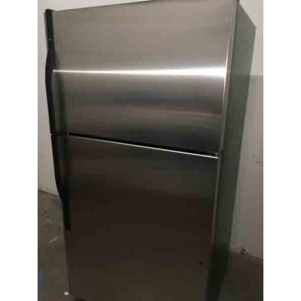 Used Stainless Refrigerator, Top-Bottom, Kenmore, 21 cu ft, 1-Year Warranty