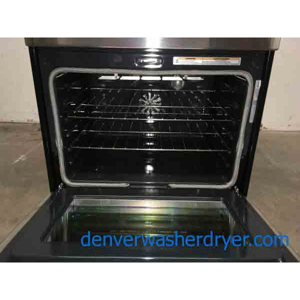 New Maytag Smooth-Top Double-Oven Range, Freestanding, Electric, 1-Year Warranty