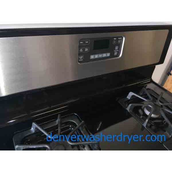 Used Stainless Gas Stove, 30", Whirlpool, 1Year Warranty 3131