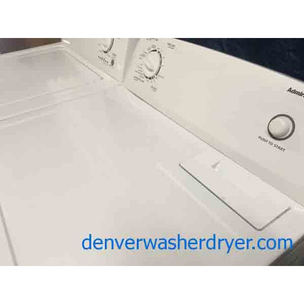 Amazing Admiral Washer Dryer Set, Full-Size, 6-Month Warranty!