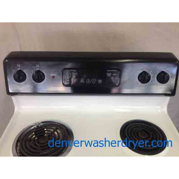 GE Electric Black/White Stove!