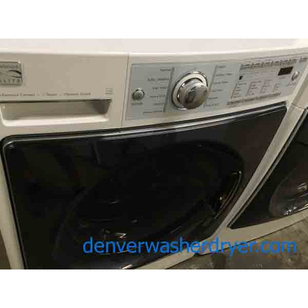 Stacked Front-Load Kenmore Washer|Dryer Set, Electric