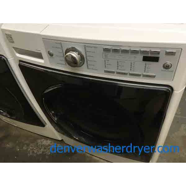 Stacked Front-Load Kenmore Washer|Dryer Set, Electric