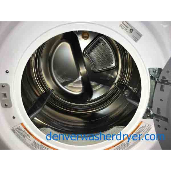 Stacked Front-Load LG Washer|Dryer Set, Steam, Electric, Direct-Drive