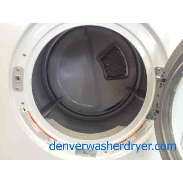 White LG TROMM Stackable Frontload Set! 2324 Denver Washer Dryer