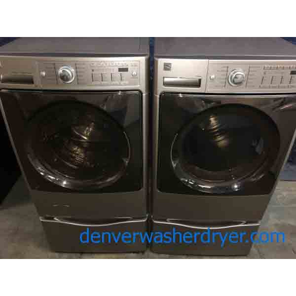 High End Kenmore (by LG) Laundry Set On Pedestals, Electric, Direct