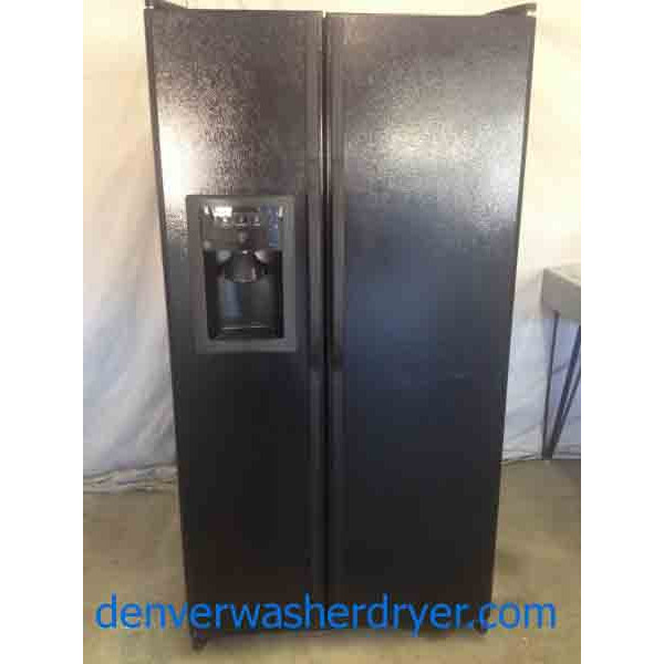 Black Side By Side GE Refrigerator With Ice Maker! 2361 Denver