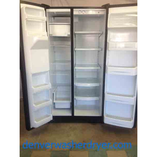 Black Side By Side GE Refrigerator With Ice Maker! 2361 Denver