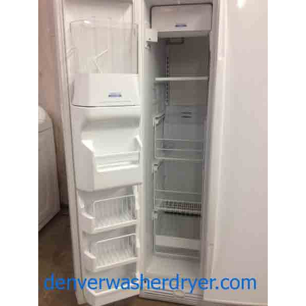 White Whirlpool Gold Side By Side Refrigerator!