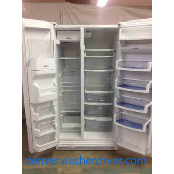 White Whirlpool Gold Side By Side Refrigerator!