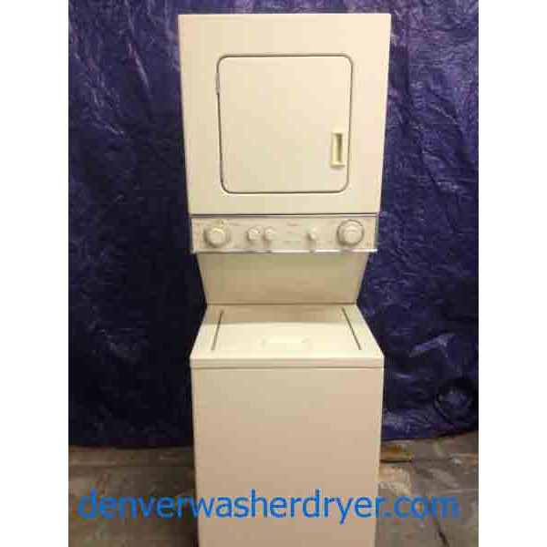 Heavy Duty, 24″ Stackable Washer/Dryer Set, Electric, Beige