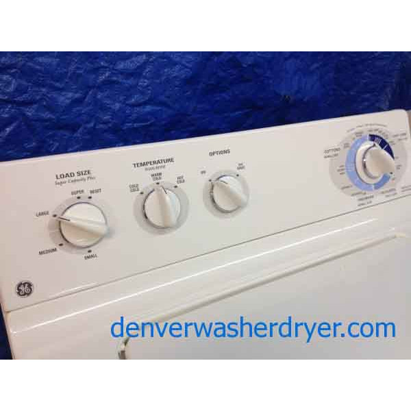 GE Washer/Dryer, beige/almond color