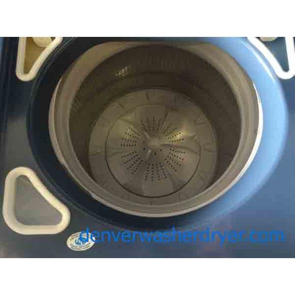 Blue, HE, Kenmore Elite Oasis Washer/Dryer Set, Scratched/Dented