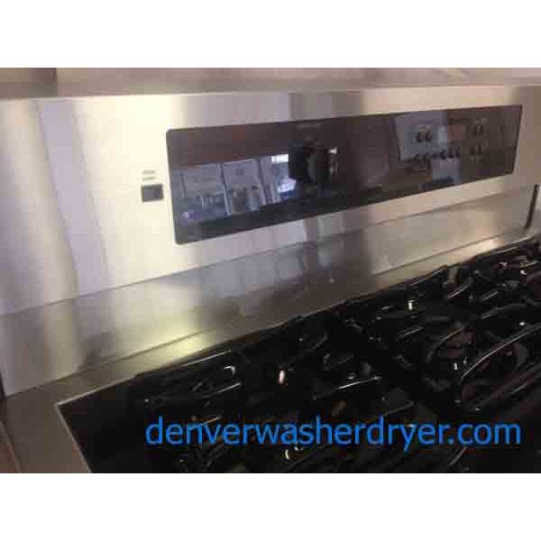 Stainless Steel Dual-Fuel Kenmore Elite Gas & Electric Stove!