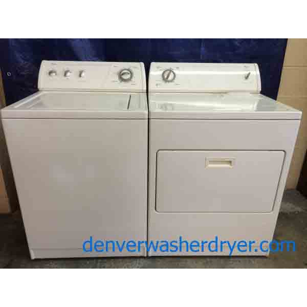 Beautiful Whirlpool Washer/Dryer Set, Almond