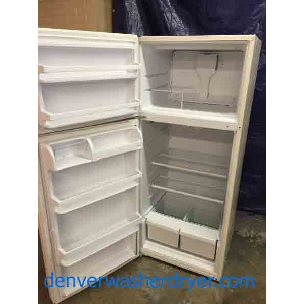 Whirlpool Refrigerator, 18 Cubic Foot, Recent Model, Beige