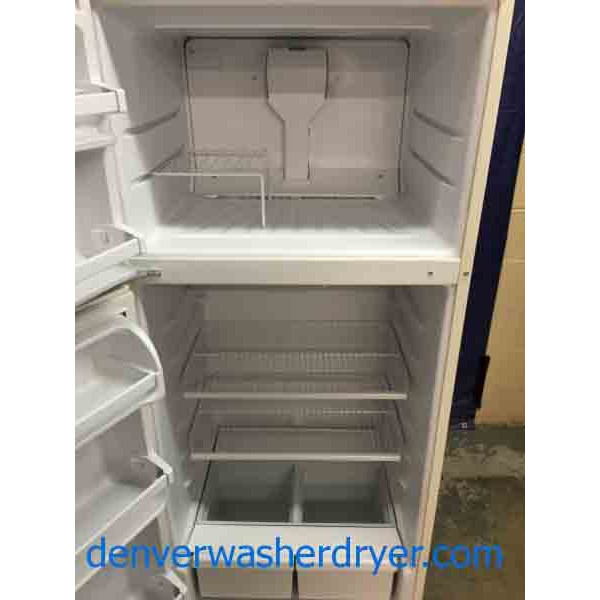 Whirlpool Refrigerator, 18 Cubic Foot, Recent Model, Beige
