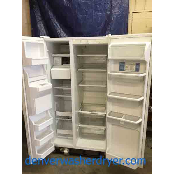 Whirlpool 25 Cu Ft Side By Side Refrigerator, White Unit #1809