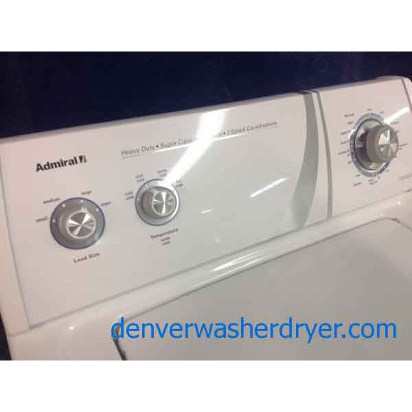 Admiral Washer, super capacity, nice! 1230 Denver Washer Dryer