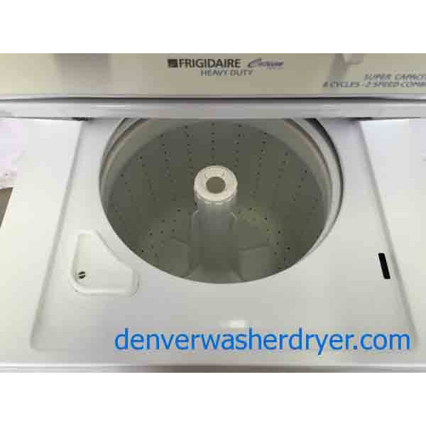 Full Sized 27″ Frigidaire Crown Stackable Washer/Dryer Combo, Great Condition!