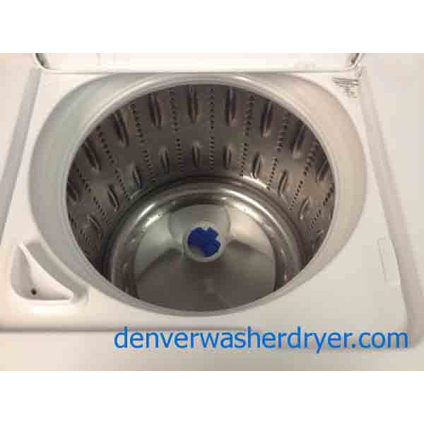 GE Washer/Dryer, Stunning Stainless Steel Basket and Drum, energy star