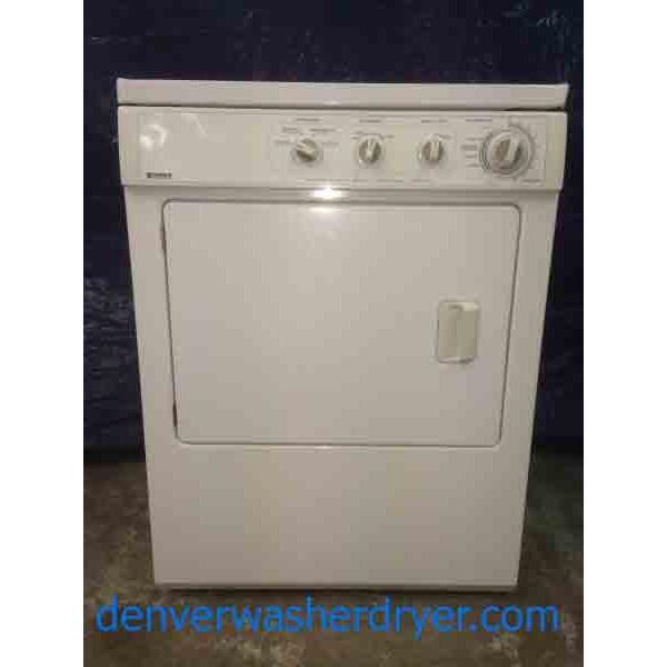 Wonderful White Front Load Kenmore Dryer, Stainless Drum