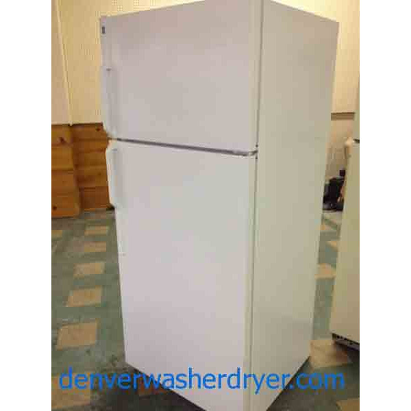 16 Cu Ft White GE Refrigerator 1877 Denver Washer Dryer