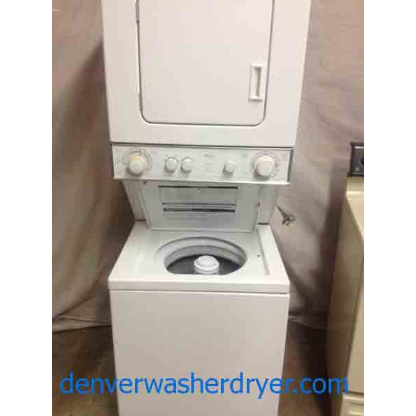 Impressive 24″ Stacked Whirlpool Washer/Dryer Set