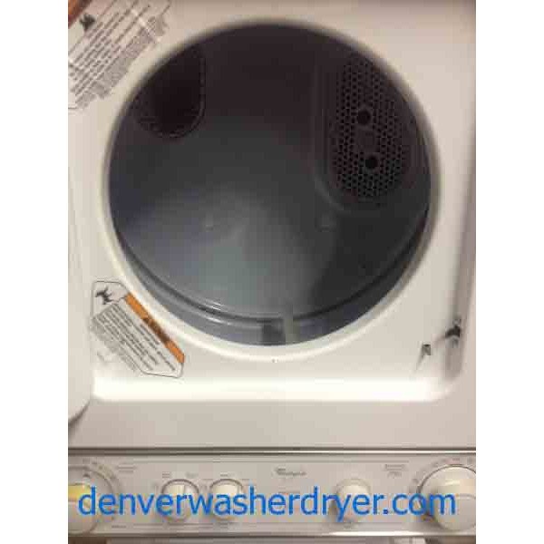 Impressive 24″ Stacked Whirlpool Washer/Dryer Set