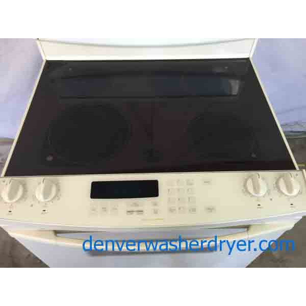 High End Kitchen Aid Glass Top Stove, Beige