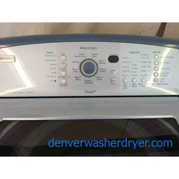 Kenmore Elite Oasis Washer/Dryer Set, Canyon Capacity, Super High End, Blue