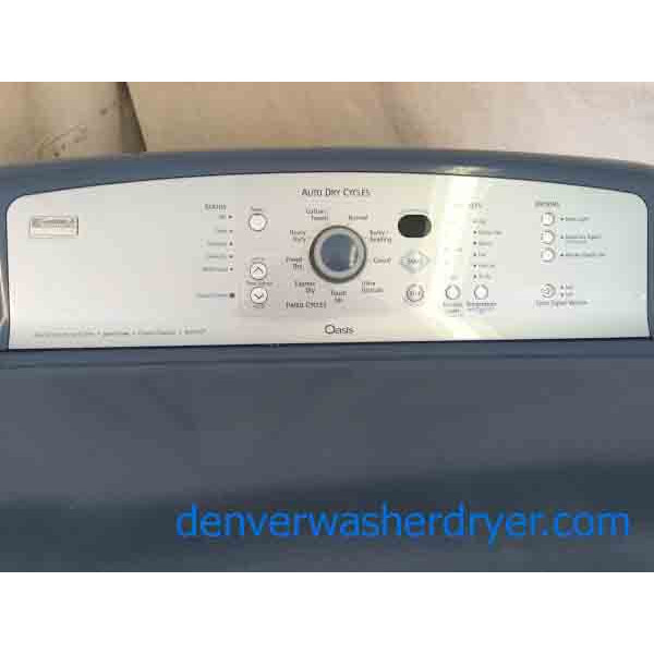 Kenmore Elite Oasis Washer/Dryer Set, Canyon Capacity, Super High End, Blue